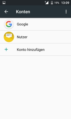 Wählen Sie Google