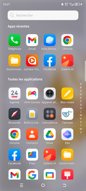 Sélectionnez Contacts