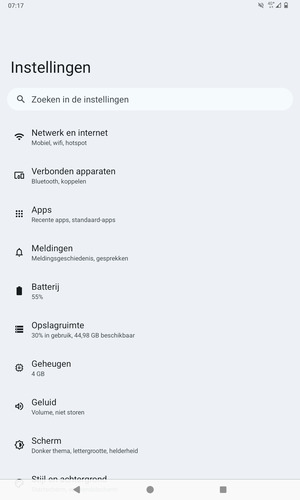 Selecteer Netwerk en internet