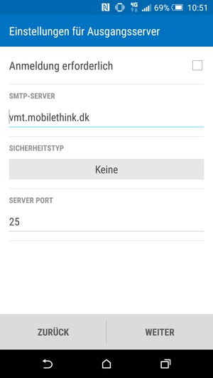 Deaktivieren Sie das Kontrollkästchen Anmeldung erforderlich und wählen Sie WEITER