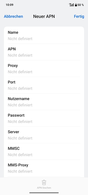Geben Sie Internet-Informationen ein