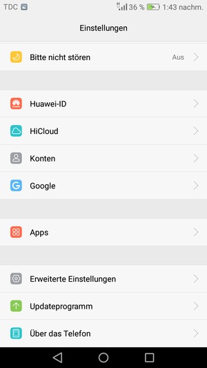 Scrollen Sie und wählen Sie Updateprogramm