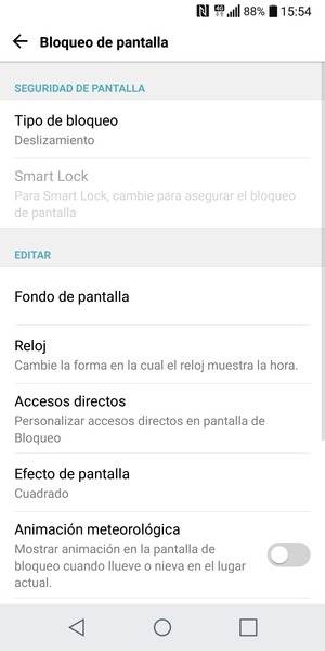 Seleccione Tipo de bloqueo