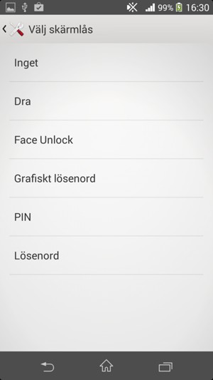 Välj Grafiskt lösenord