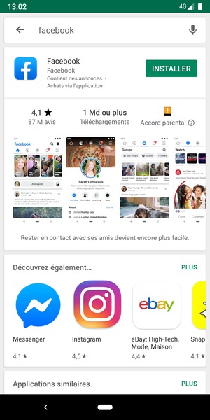 Sélectionnez l'appli