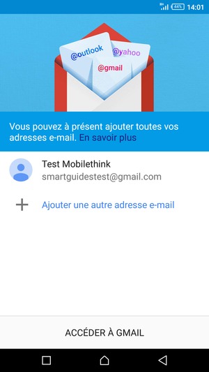 Sélectionnez ACCÉDER  À GMAIL