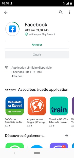 Veuillez attendre la fin de la procédure d'installation