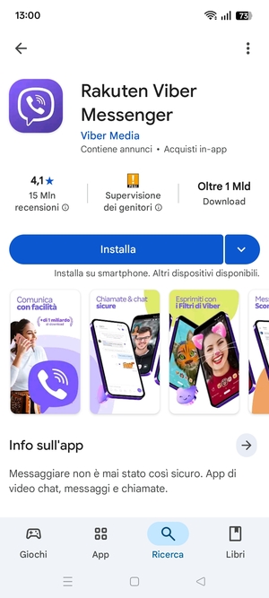 Seleziona Installa