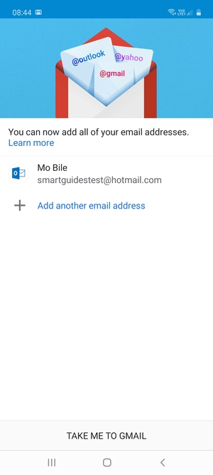 Select TAKE ME TO GMAIL