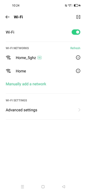 Select the wireless network you want to connect to