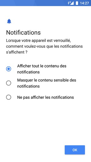 Sélectionnez votre option préférée et sélectionnez OK