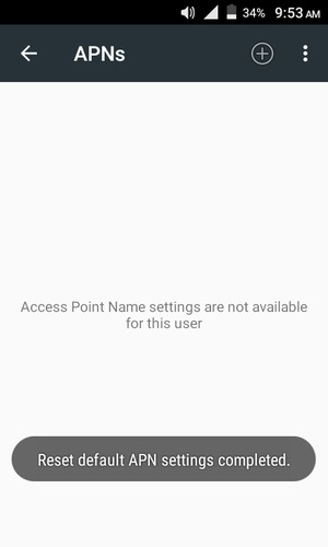 Your phone will reset to default Internet and MMS settings