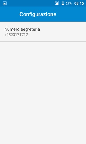 Seleziona Numero segreteria