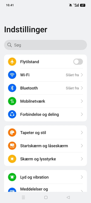 Vælg Mobilnetværk