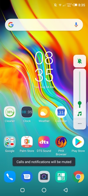 Select Mute to change to sound mode again