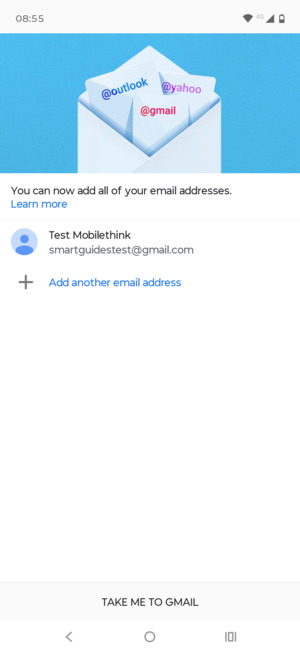 Select TAKE ME TO GMAIL