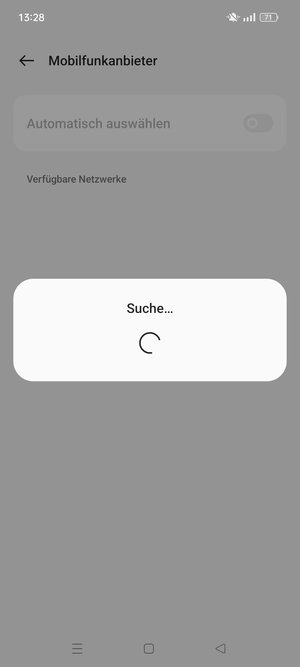 Warten Sie, bis die Suche abgeschlossen ist