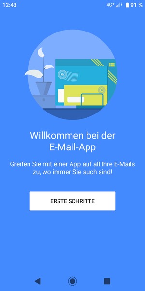 Wählen Sie ERSTE SCHRITTE