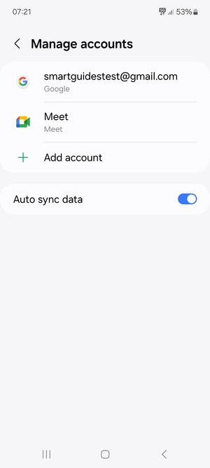Select your Google account