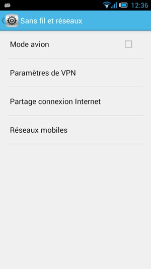 Sélectionnez Réseaux mobiles