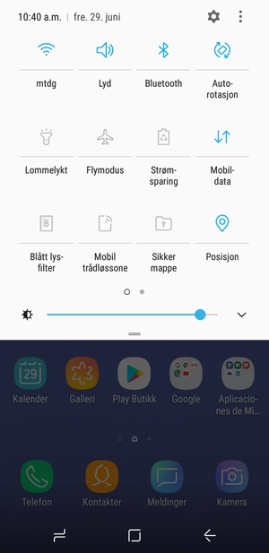 Slå av Wi-Fi og Bluetooth