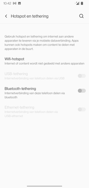 Selecteer Wifi-hotspot