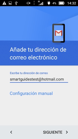 Introduzca su Dirección de correo electrónico y seleccione SIGUIENTE