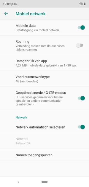Schakel Netwerk automatisch selecteren uit