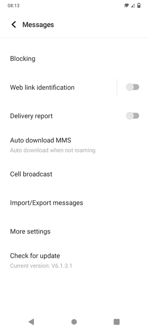 Select More settings