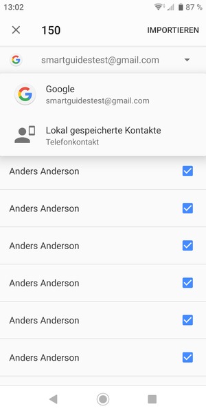 Wählen Sie Ihr Google Konto
