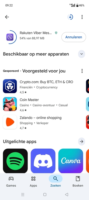 Wacht tot het installatieproces beëindigd is