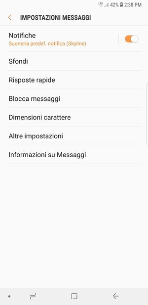 Seleziona Altre impostazioni