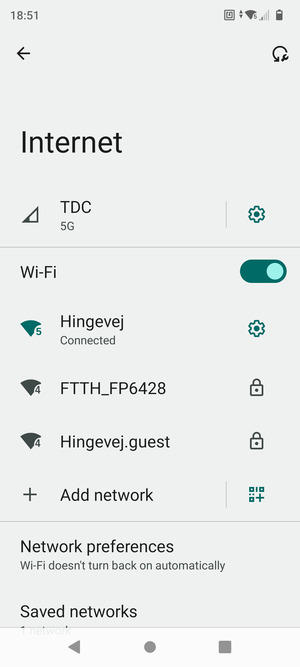 You are now connected to the Wi-Fi network