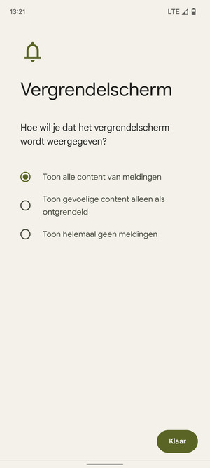 Selecteer uw voorkeursoptie en selecteer Klaar