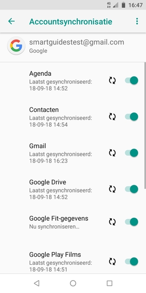 Uw gegevens worden gesynchroniseerd