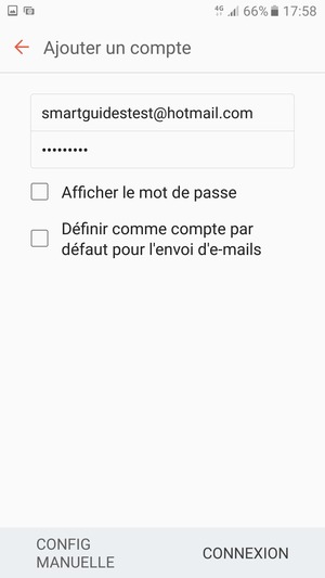 Saisissez votre adresse Hotmail et votre mot de passe. Sélectionnez CONNEXION