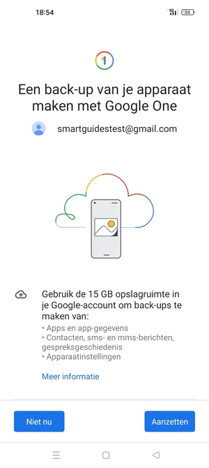 Selecteer Aanzetten