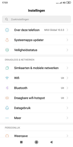 Selecteer Wifi