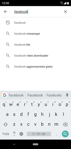 Inserisci il nome dell'app e seleziona Ricerca
