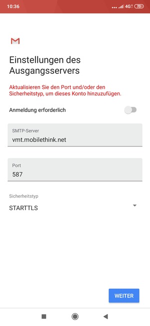 Wählen Sie Sicherheitstyp