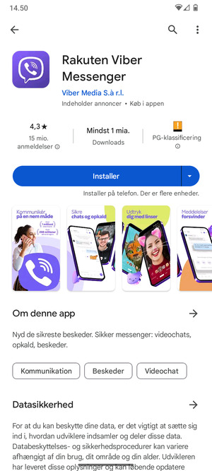 Vælg Installer