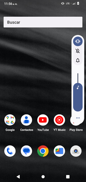 Seleccione Vibración para cambiar al modo de vibración