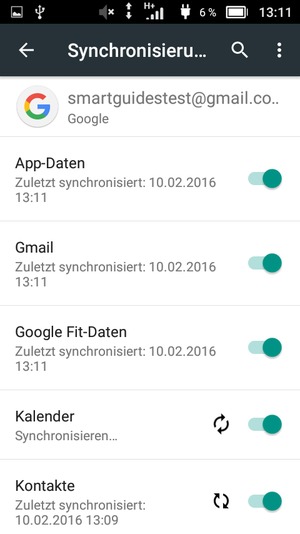 Ihre Daten werden synchronisiert
