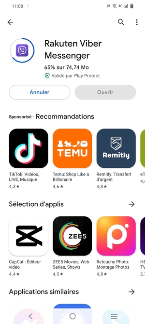 Veuillez attendre la fin de la procédure d'installation