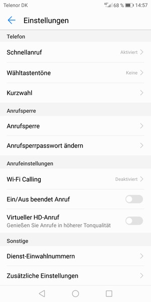 Scrollen Sie und wählen Sie Zusätzliche Einstellungen