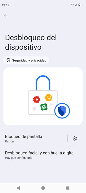 El teléfono ha sido asegurado con un bloqueo de pantalla