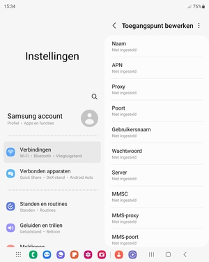 Voer internetgegevens in