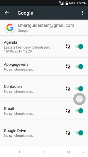 Uw gegevens worden gesynchroniseerd