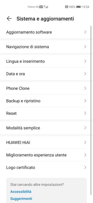 Seleziona Aggiornamenti software