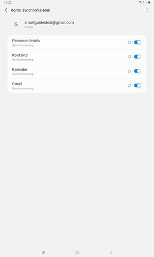 Ihre Kontakte von Google werden nun auf Ihr Galaxy synchronisiert